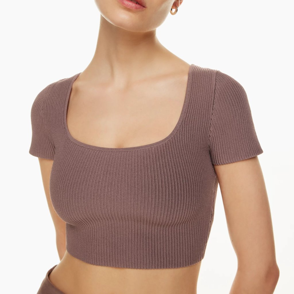 Aritizia Sculpt Knit Squareneck Cropped Tank